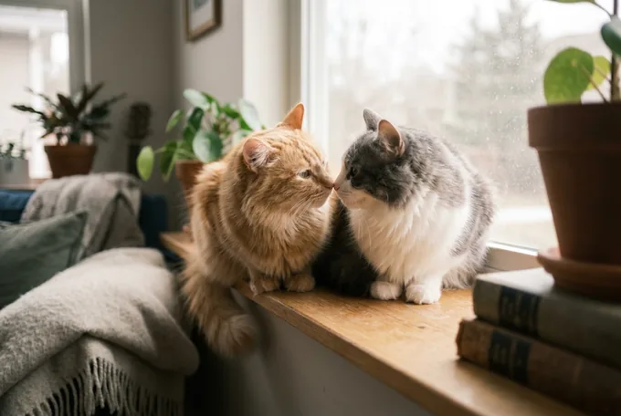 Zwei Katzen