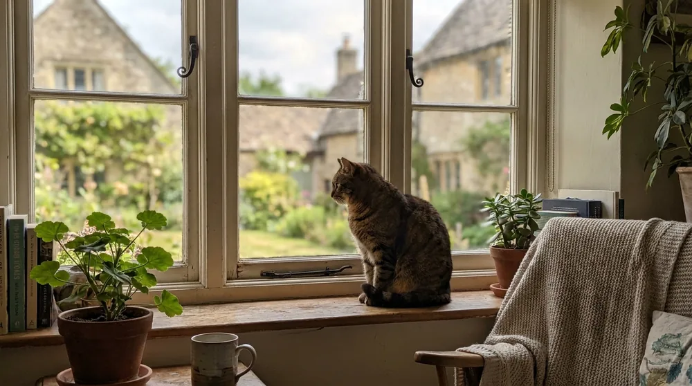 Katze am Fenster