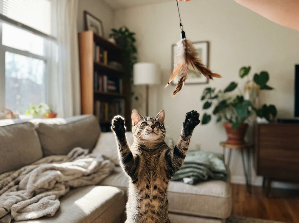 Spielende Katze